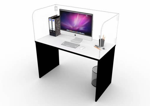 Picture of Foldable protective divider for single table