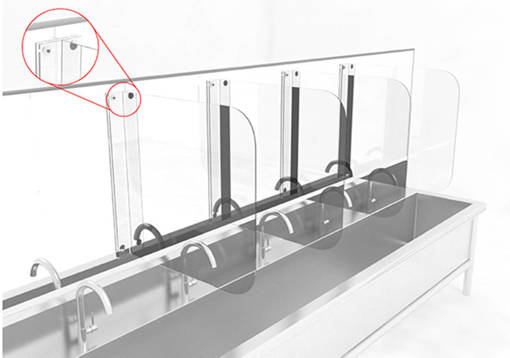 Picture of Protective divider for washing area