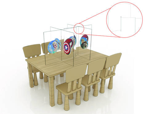 Picture of TS PRODUCT COLLECTION TS PRODUCT COLLECTION 100% 10  X- Shape Protective divider with sticker printing for education centres. (Removable Panels) Screen reader support enabled.      		  X- Shape Protective divider with sticker printing for education centres. (Removable Panels) Cindy Saw has joined the document.