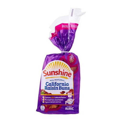 Picture of BREAD RAISIN BUN 6'S (180G/PKT) SS