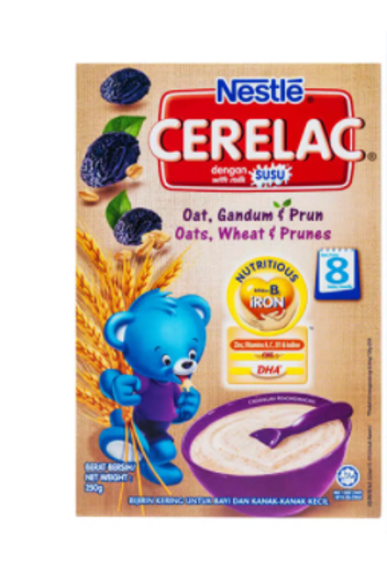 Picture of NESTLE CERELAC  OATS, WHEAT & PRUNES (from 8 MONTHS)