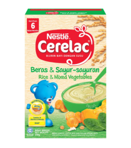 Picture of NESTLE CERELAC RICE & MIXED VEGETABLES (from 6 MONTHS)