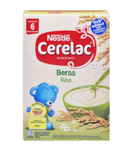 Picture of NESTLE CERELAC RICE - NO ADDED SUGAR (from 6 MONTHS)
