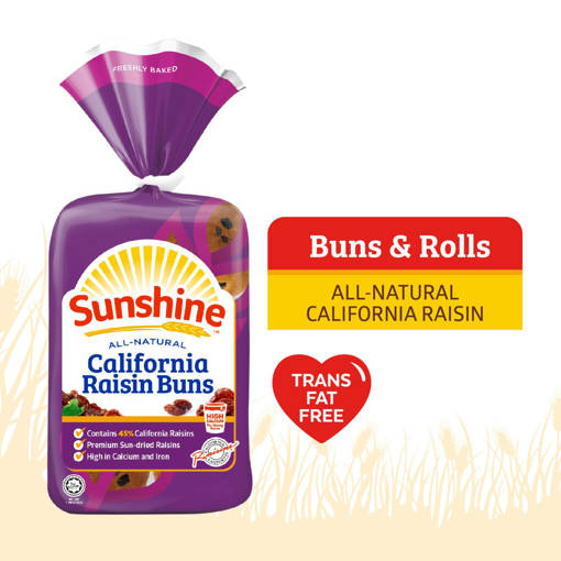 Picture of GB -B- SUNSHINE RAISIN BUN 240GM (6S PER PKT) (Production day: Tue, Thu, Sat)