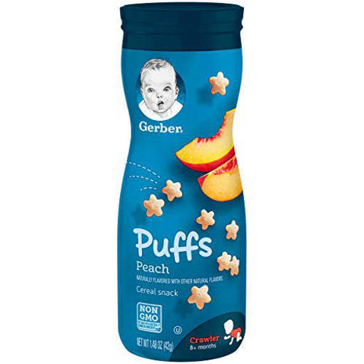 Picture of GB -B- GERBER PUFFS CEREAL SNACK PEACH (42GM PER BTL)
