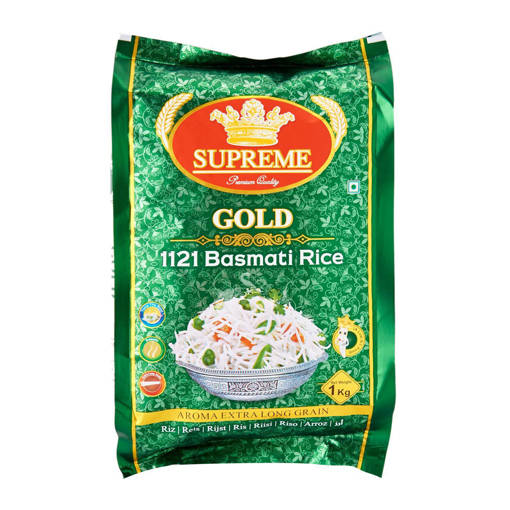 Picture of GB -R- SUPREME 1121 BASMATI RICE (HALAL) (1KG PER PACK)