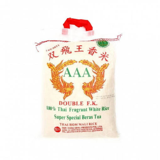 Picture of GB -R- THAI FRAGRANT (HOM MALI) RICE 100% AAA GRADE 'DOUBLE FK' (5KGS PER BAG)