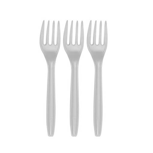 Picture of BC -D- FORK PLASTIC WHITE 5" (50PCS PER PKT)