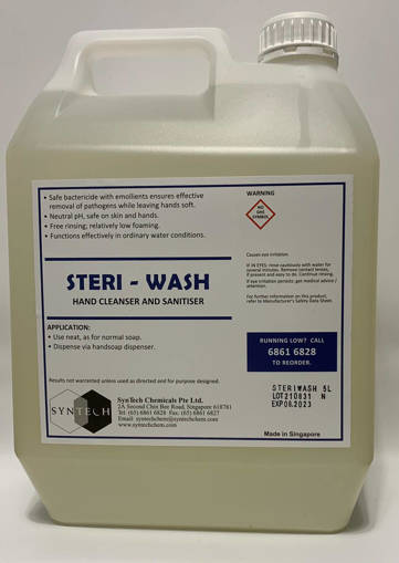 Picture of BC -A- STERI-WASH HAND WASH 5L SANTIZES, SOFT & SUPPLE HANDS
