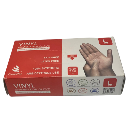 Picture of BC -G- VINYL EXAM. GLOVE WHITE FREE POWDERED (L) (100PCS PER PACK)