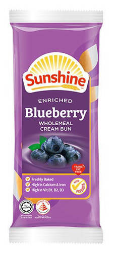 Picture of BREAD CREAM BUN SS(65G/PCS) BLUEBERRY